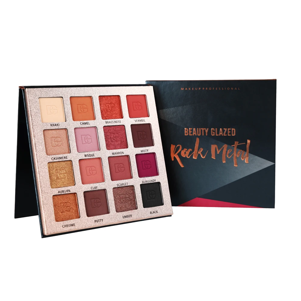 Beleza vitrificada-paleta da sombra, 16 cores, matte, impermeável, fácil vestir, duradouro, sombra de olho, tslm1