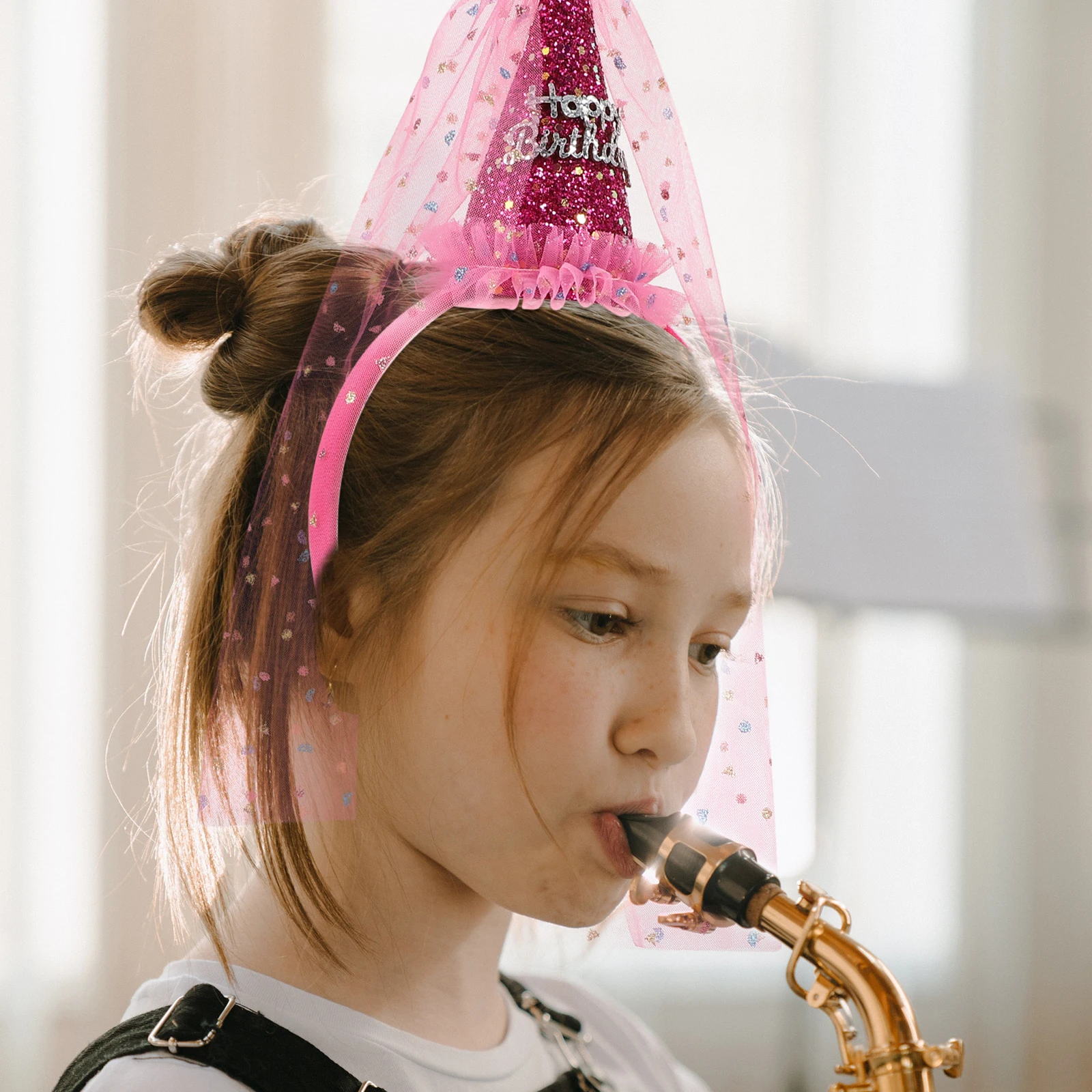 

2Pcs Veil Headb Delicate Girls Hair Accessory Party Wear Easy Comfortable Crown Headb s Ribbon Hair Tool Styling