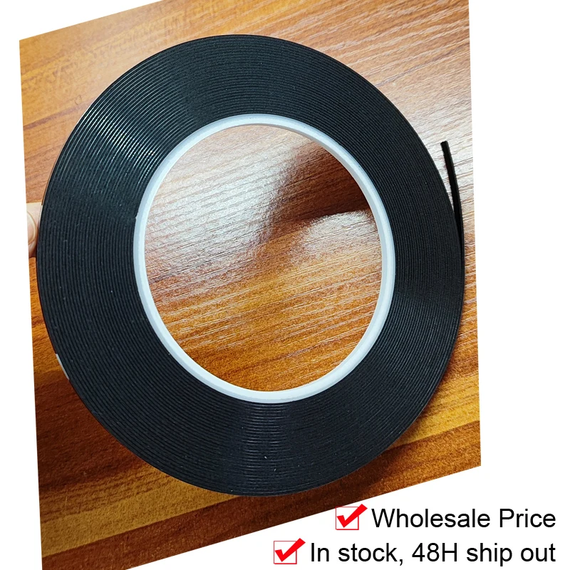 

Double Adhesive Black Sponge Foam Tape for Floating Touch Full Screen Display Glass Frameless TV OLED Rework Repair 1.25mm Thick