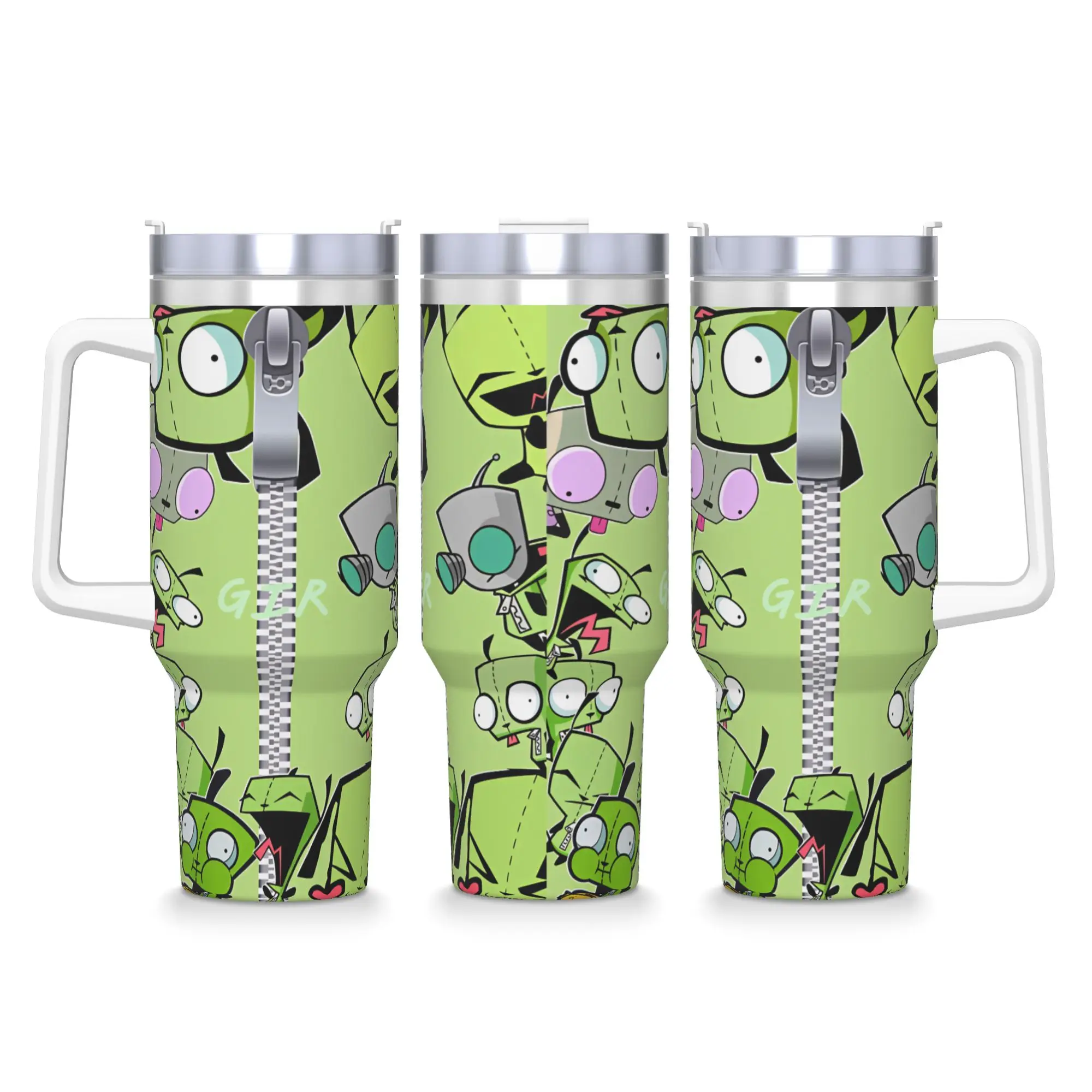 Gir Tumbler Invaders Zims Cold Drink Water Bottle Insulated Stainless Steel Thermal Cups Custom Camping Car Mugs