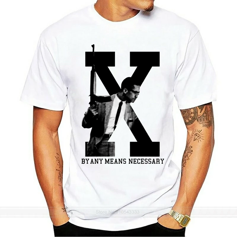 В любом случае, необходимая футболка Малкольма X, белая Новая женская футболка, мужские футболки в стиле Харадзюку, LBGT geek