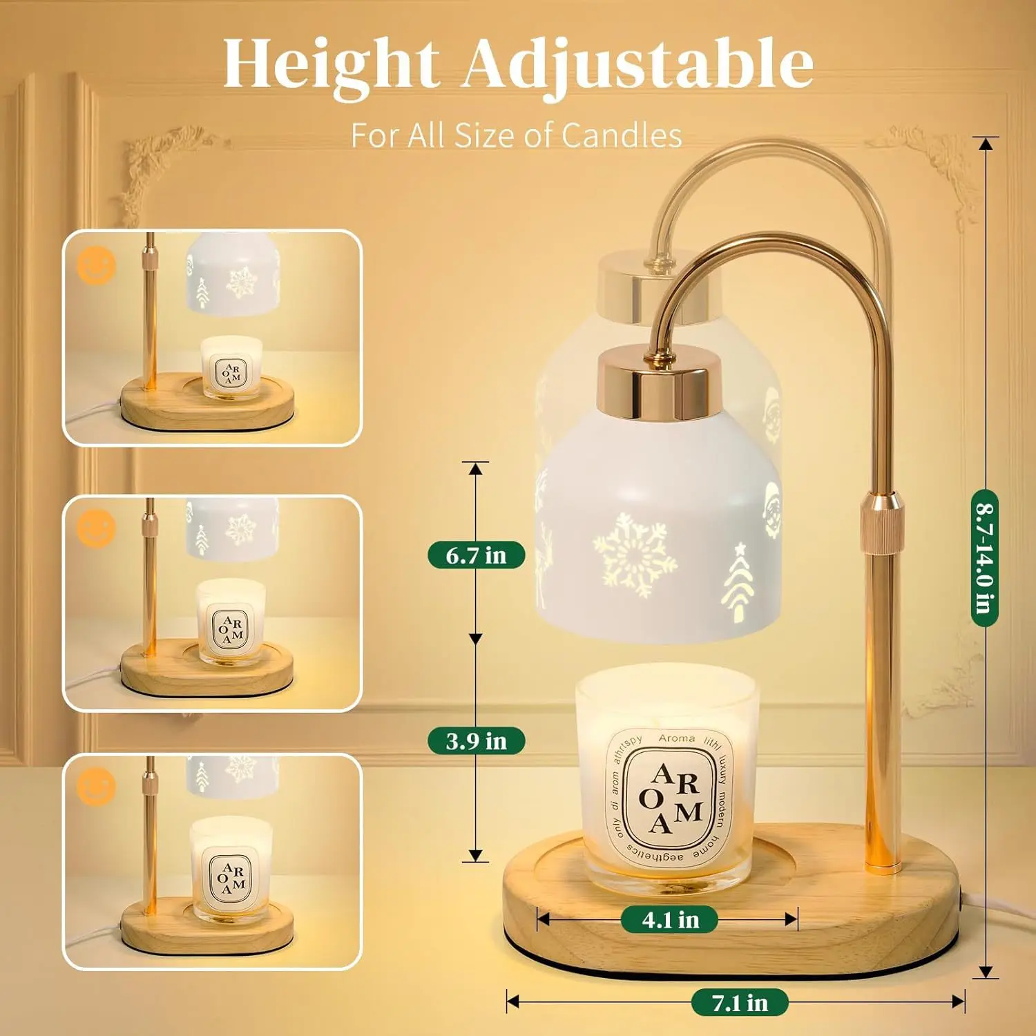 Candle Warmer Lamp, Candle Lamp Warmer for Vintage Home Decor,