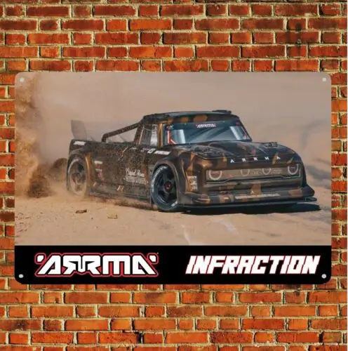 1pcs,Metal Poster Rc Car Tin Sign Plaque Arrma Infraction