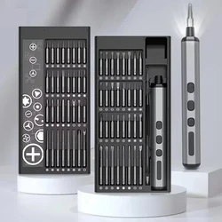 Multifunctional Electric Screwdriver Set Wireless Drill with LED Lights Kit Rechargeable Screw Driver Home Repair Tools