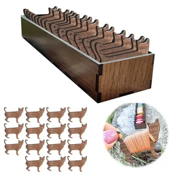 Creative Animal Wooden Bobbins Empty Thread Spools For Twine Wire Ribbons Reel Spool Sewing Accessories Tools DIY Wood Crafts