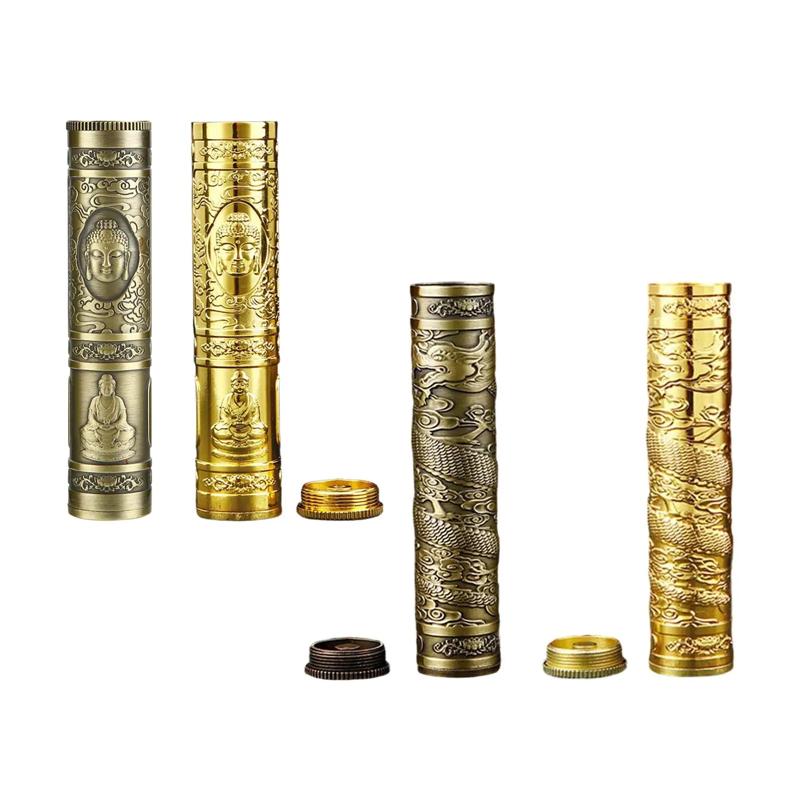 Durable Incense Rod Container Portable Embossed Fragrance Storage Box with Lid for Bedroom Living Room Decoration