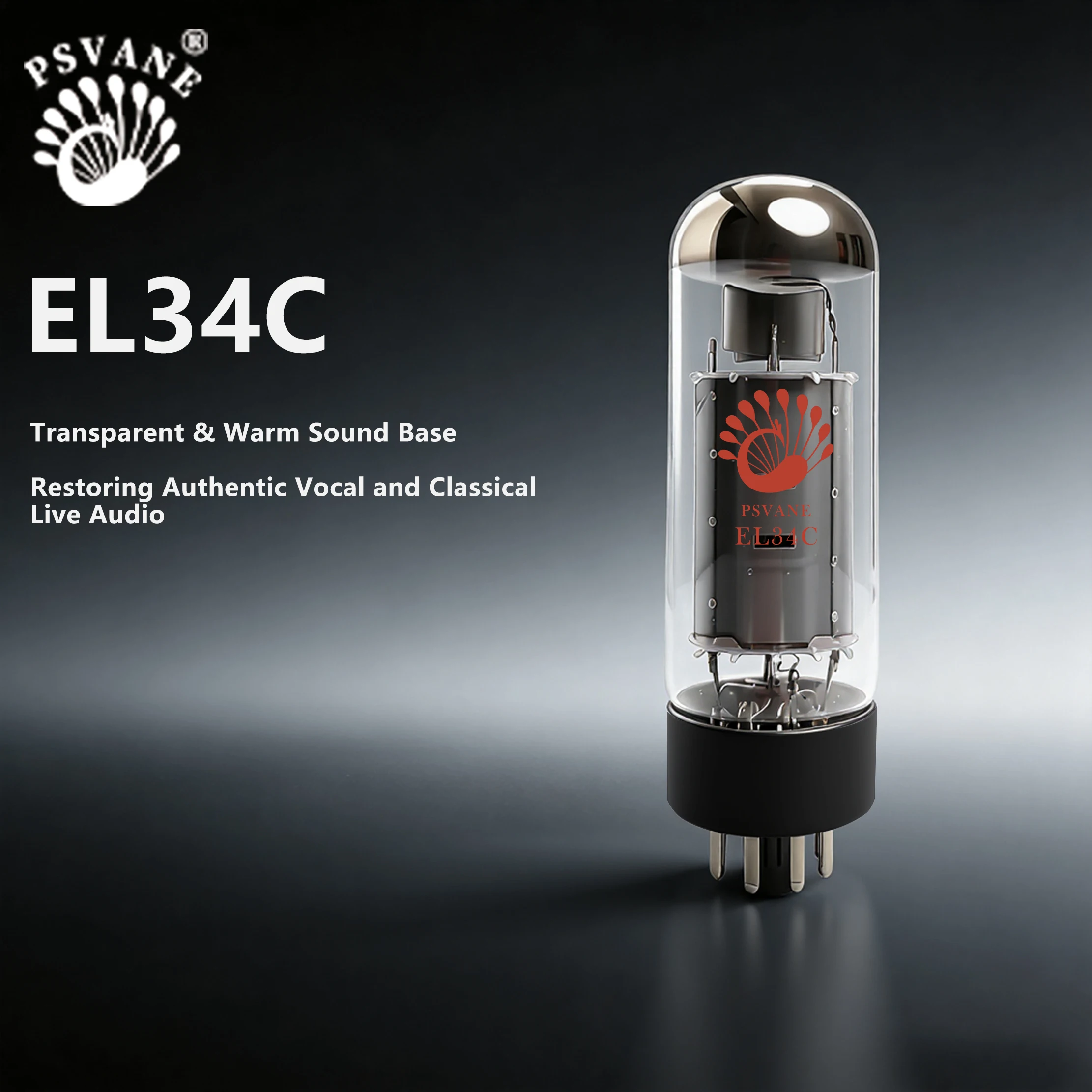 PSVANE EL34C Vacuum Tube-OLDCHEN, Drop-in Replacement for 6CA7 / EL34B, High-Fidelity Audio Amplifier Tube