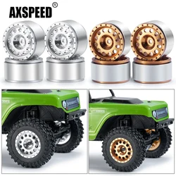 AXSPEED 4 szt. 1,0-calowe piasty kół z mikroaluminiową blokadą do Axial SCX24 1/24 TRX-4M 1/18 RC Crawler Car Model Upgrade Parts