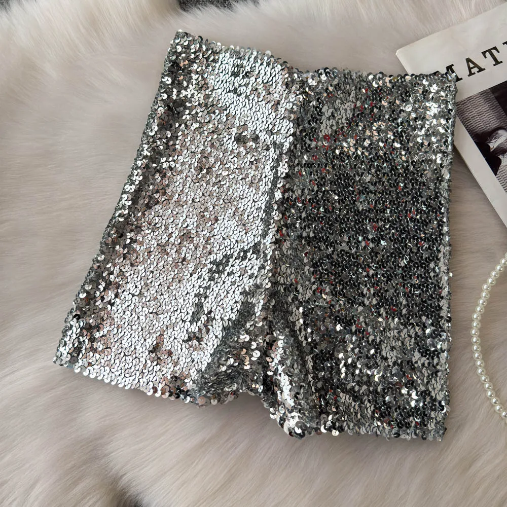 Shinny Sequins Short Pants Women Hot Summer High Waisted Female Booty Shorts Sexy Girl Streetwear Y2k Short Pants Dropshipping
