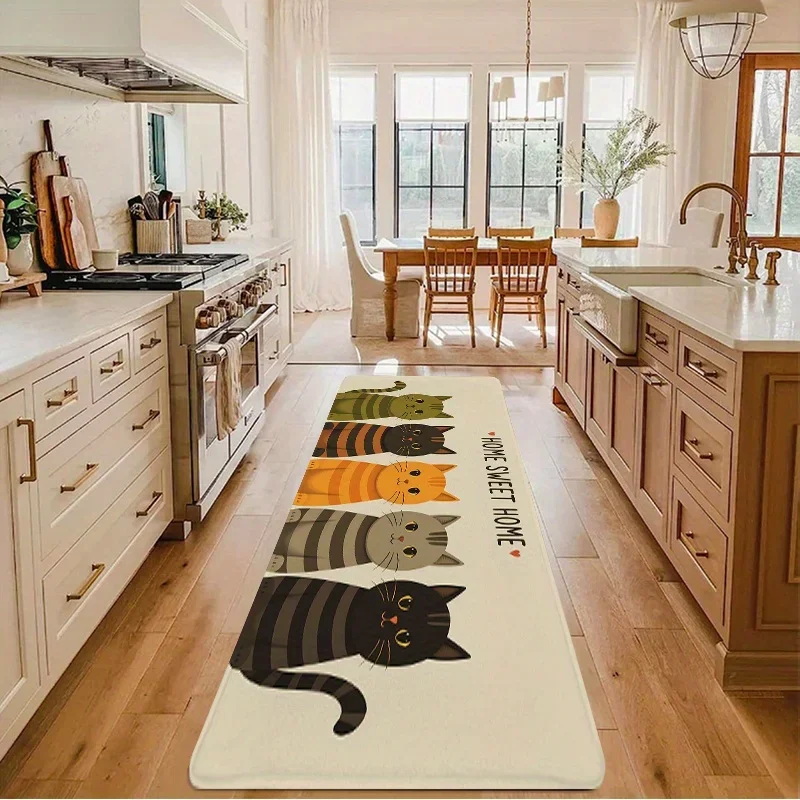 1pc Kitchen Mat, Room Decoration, Bedroom Bedside Mat, Kitchen Floor Mat, Comfortable Hallway Mat, Warm and Cute Style, Differ