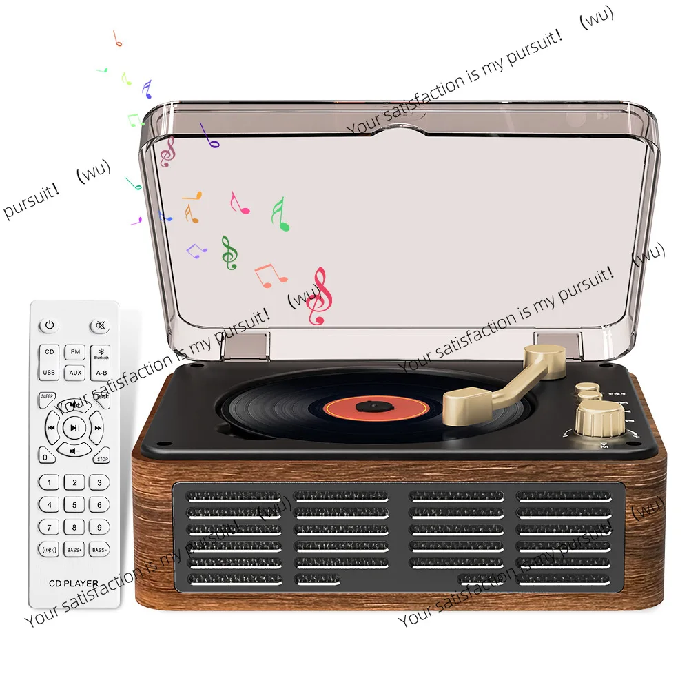 

Retro cd player music album bluetooth speaker player portable birthday gift box cd