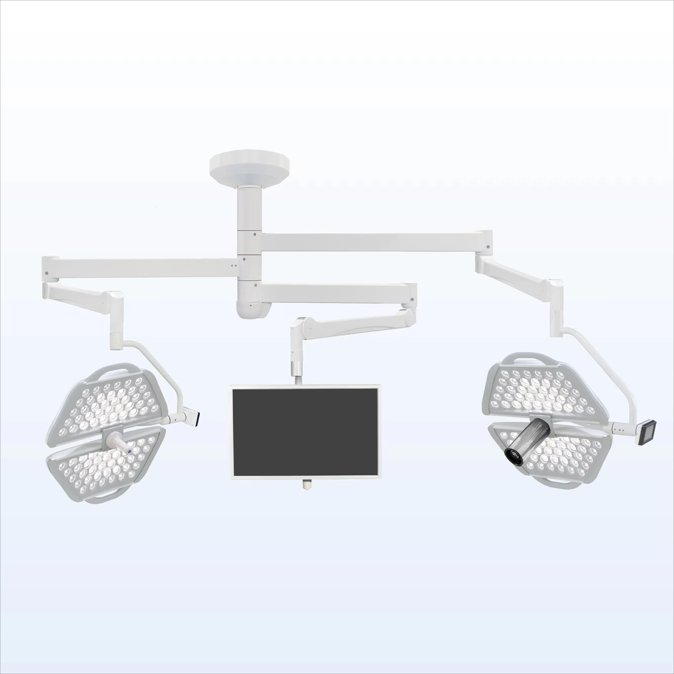 CE-certified electric dual-head LED operating lamp with 1080p system, high color rendering index 96, suitable for medical