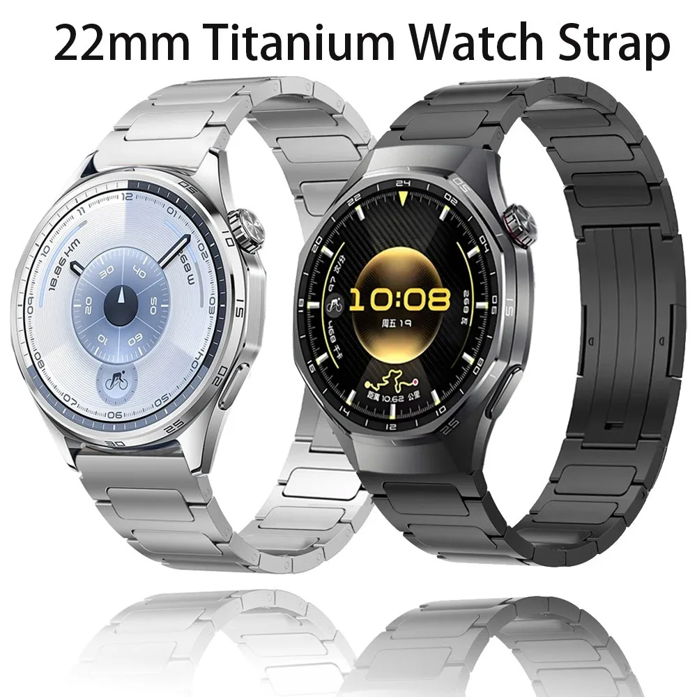 22mm Titanium Watch Strap for Huawei Watch 5 GT6-5 Pro 46mm Business Men's Comfortable Breathable for Redmi Watch 5 Active/Lite