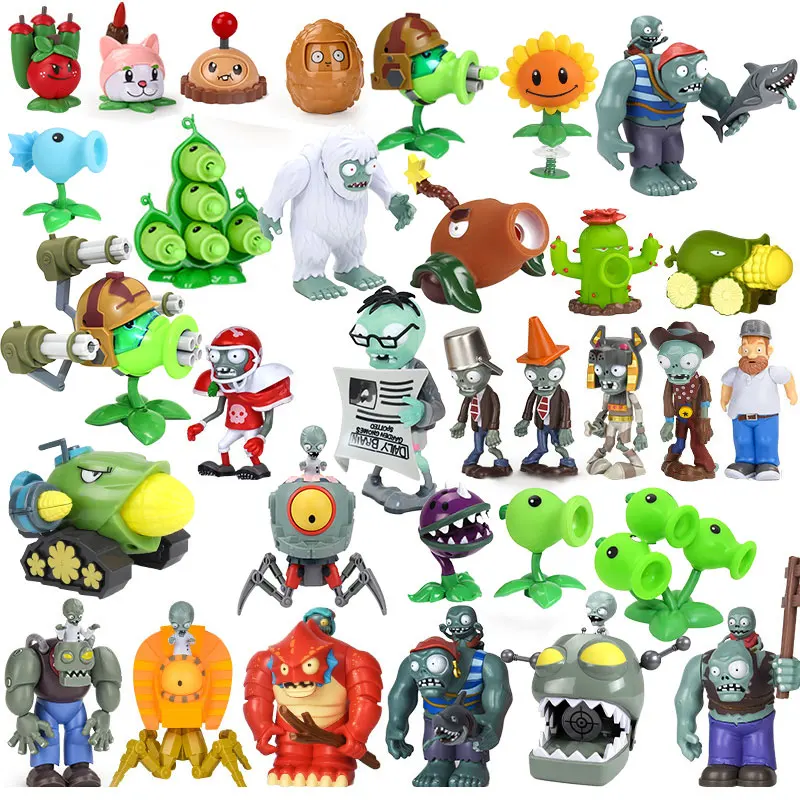 1pcs New PLANTS VS ZOMBIES PVZ Pea Shooter Boss Action Figure Model Toy Dolls Shooting Dave Allstar Toy For Boys Kids Xmas Gift