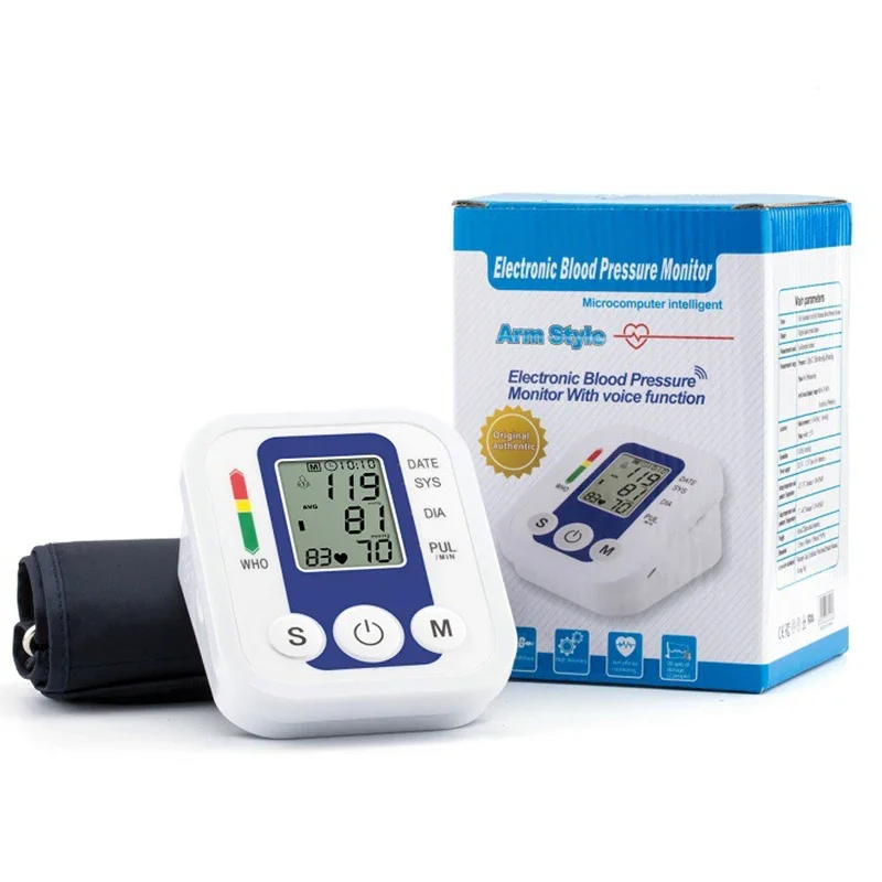 Lcd Draagbare Gezondheidszorg Pulsmeter Bp Monitor Automatische Digitale Arm Bloeddrukmeter Tonometer Meter Bloeddrukmeter