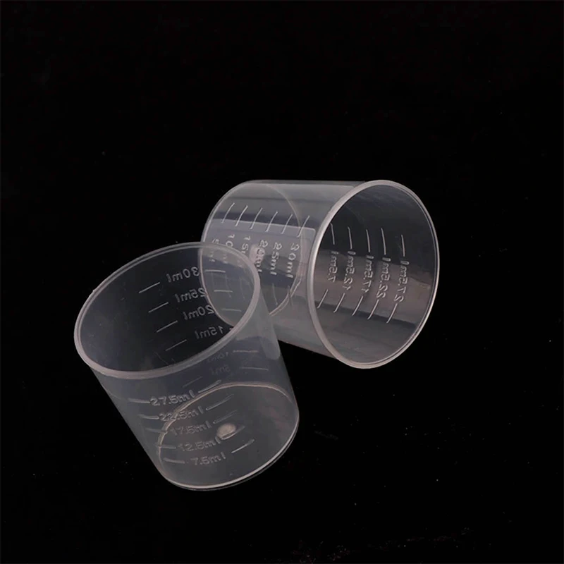 20 Pcs 30 Ml Plastic Graduated Cups Graduated Cups Transparent Liquid Containers For Kitchen Measuring Tools