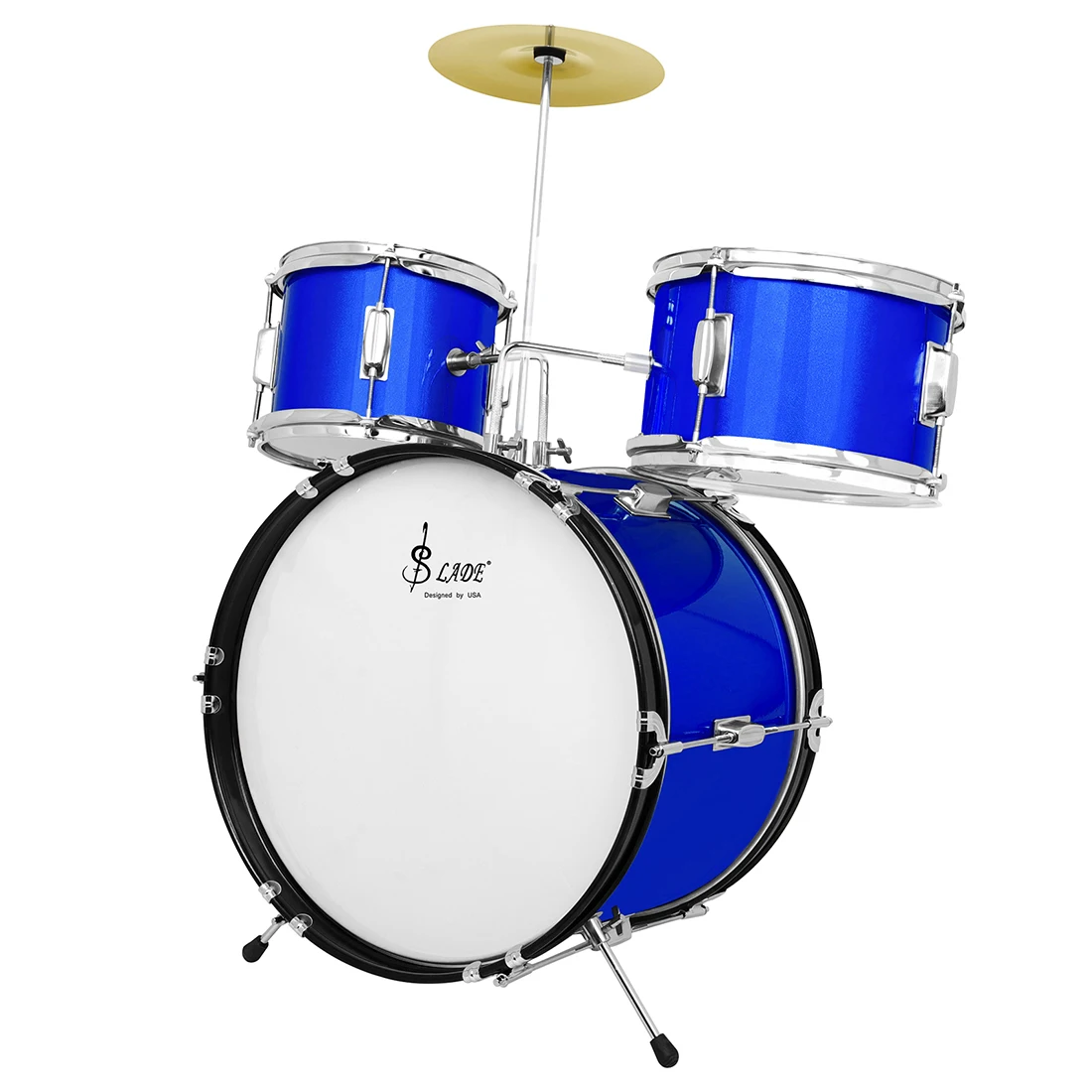 Jazz Drum Set for Kids, Enlightenment Musical Toy, Adequado para Crianças de Múltipla Idade, 3 Tambores, 1 Prato, Iniciante