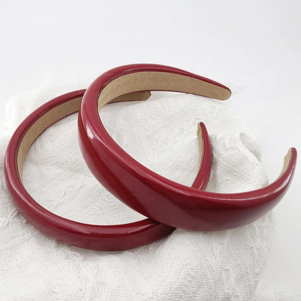 2/2,5/3/4CM Vintage Pu Leder Haarband Solide Lünette Stil Stirnband Kopf Hoop Mädchen Nicht-slip Turban Mode Haar Zubehör – Detail 4