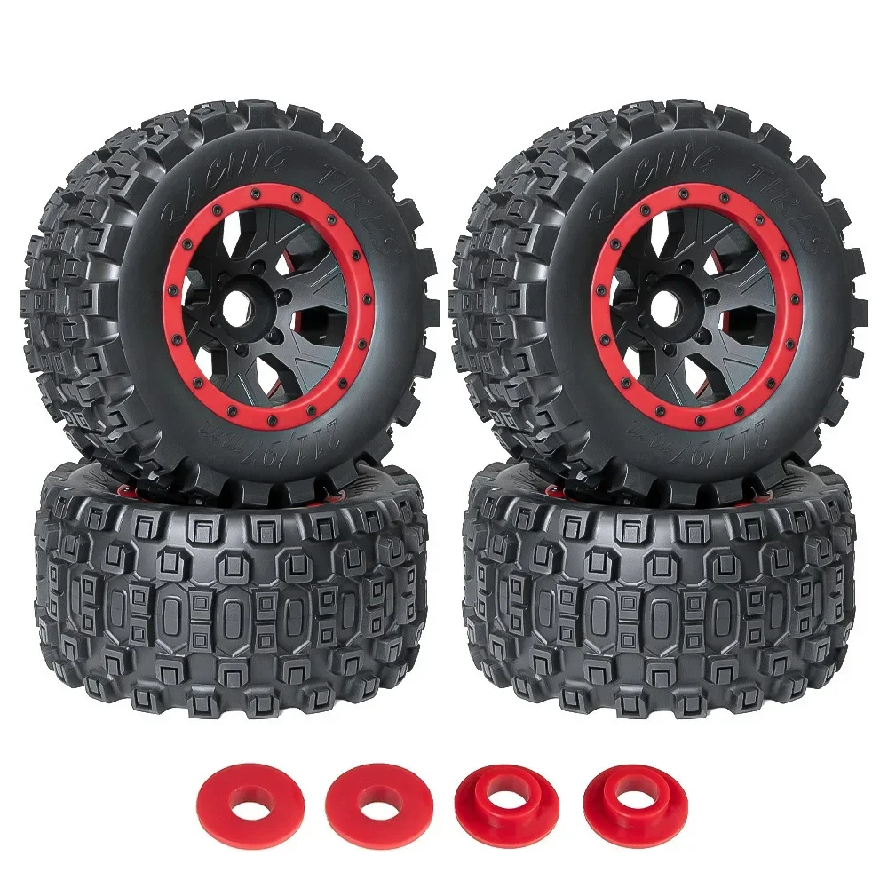 1 Set 211mm 1/5 buggy Tire Tyre with 24mm Wheel Hex for Arrma 1/5 Kartun 8S Outcast 8S for Trxs 1/5 X-MAXX RC Car