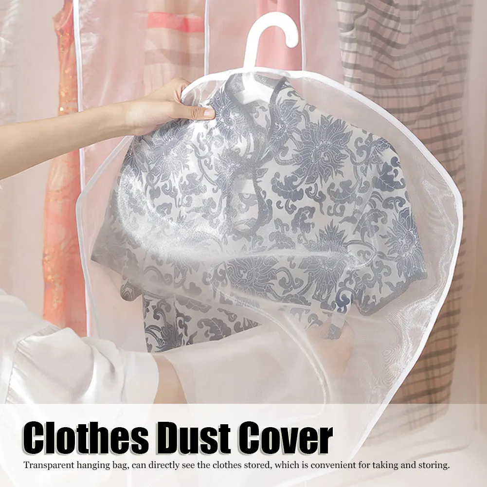 

Household Transparent Hanging Clothes Garment Suit Dust Cover Coat Protector Bag Clothes Dust Cover Bag Clothes Dust Cover