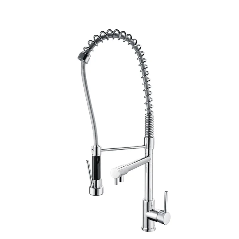 High Quality Contemporary Deck Mounted Zinc Alloy Handle Brass Body Kitchen Mixer