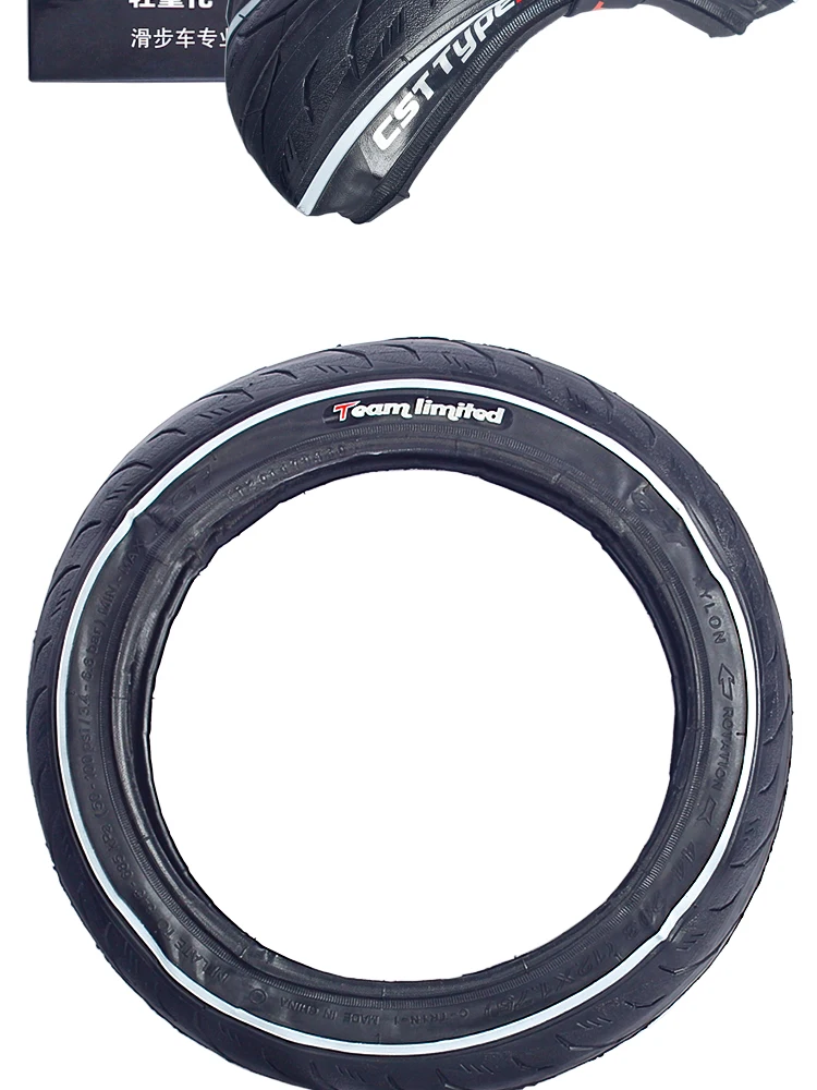 CST Fahrradreifen 12x1,75 C-TR1N 12 Zoll 203 Kinder-Laufrad-Faltreifen mit Schlauch 120TPI Ultraleichter Rennradreifen – Detail 2