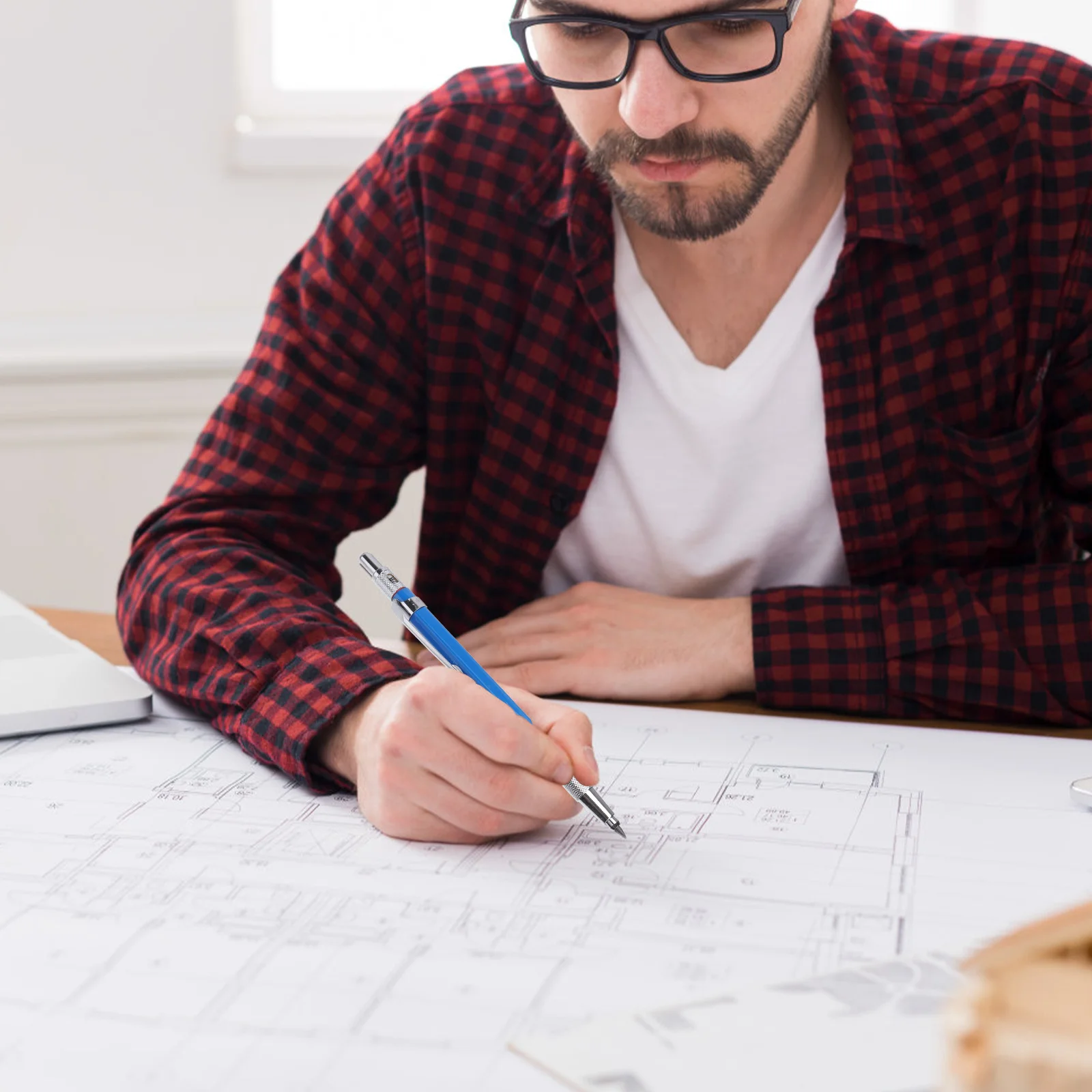 مجموعتان من المجموعة الميكانيكية للرسم الهندسي بمناسبة قلم نجار قلم رصاص أوتوماتيكي مقاوم للرطوبة