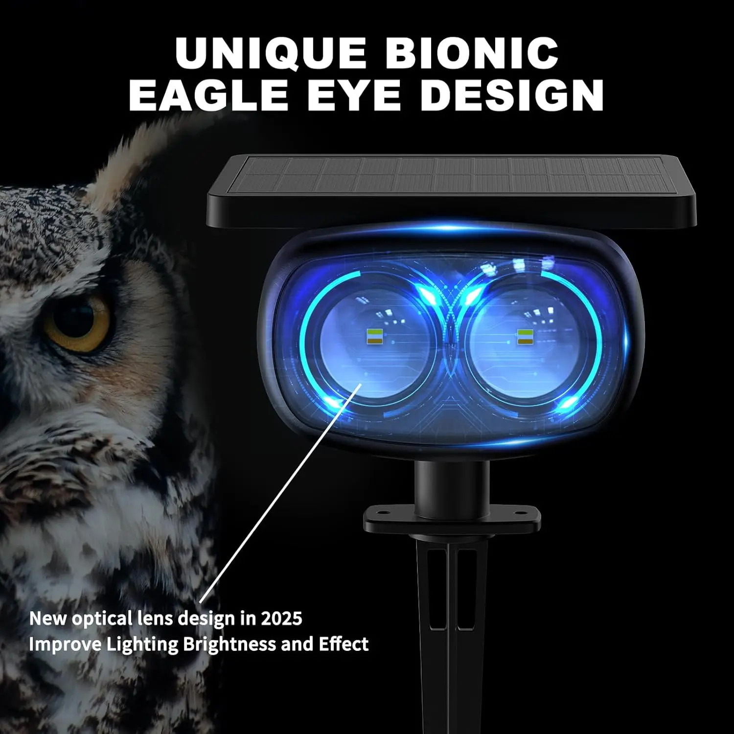 4er-Pack Solarstrahler für den Außenbereich, wasserdicht, IP68, superhelle LED-Landschaftsbeleuchtung mit 9 Farben und 3 Helligkeiten für den Garten im Garten