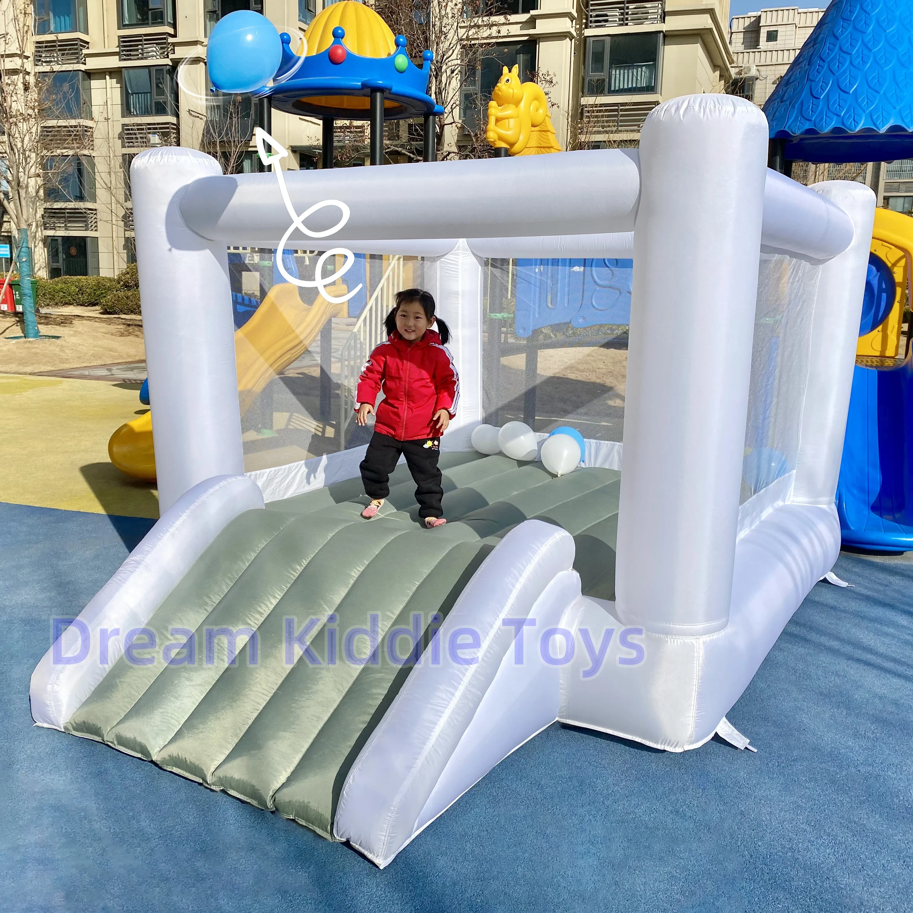 

White bounce house Inflatable Jumping Castle Inflatable Jumping Castle With Slide