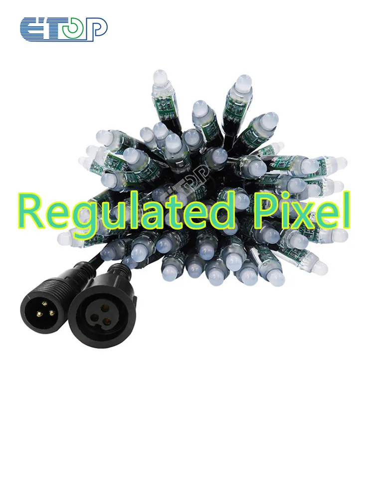 

Регулируемые пиксели 12 В 12 мм светодиодные пиксельные узлы Ws2811 50ct Rgb полноцветные полностью черные проволочные гирлянды для букв знак