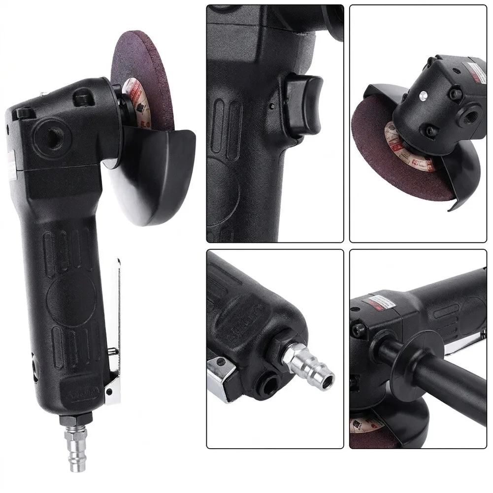 For Workshop Maintenance Pneumatic Angle Grinder Metal Rust Remover Efficient Industrial Polishing Tool Reinforced Safety Guard