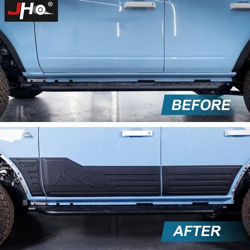 JHO Side Door Body Armor For Ford Bronco 2022-2025 Exterior Anti-Scratch Protection Guard Trim Off-Road Decoration Kit