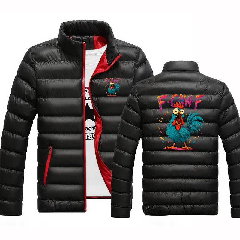 

F Caw F Chicken Windproof Fleece Padded Jacket for Men Anti-Freezing Warm Coat Polar Cold Leisure Fashion Fall Winter New