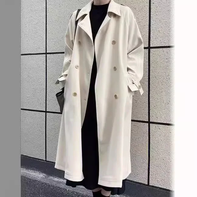 SuperAen Spring 2024 New Korean Style Draping Trench Coat Women's Casual Trench Coat