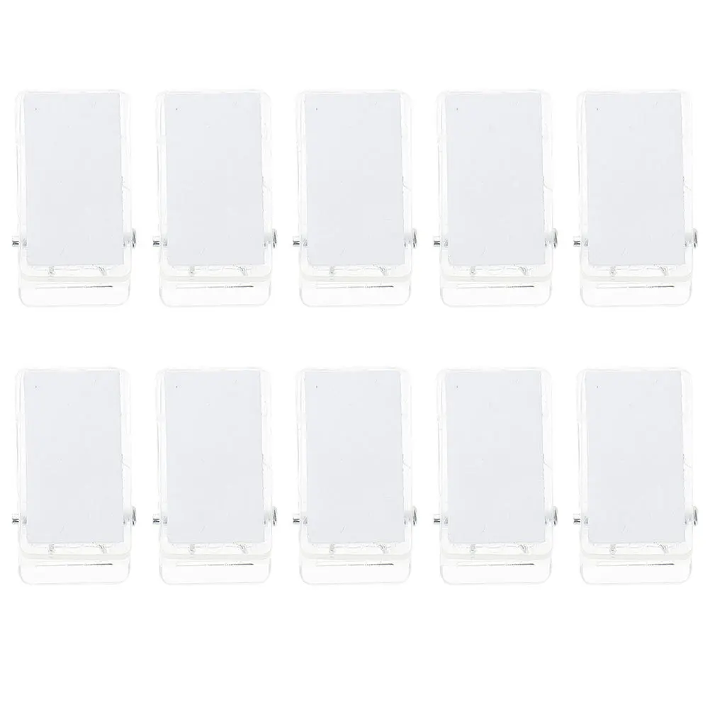 

10Pcs Plastic Badge Clips Adhesive Spring Clips for Office Work Name Tag Id Card Holder Easy to Carry Spring Clip