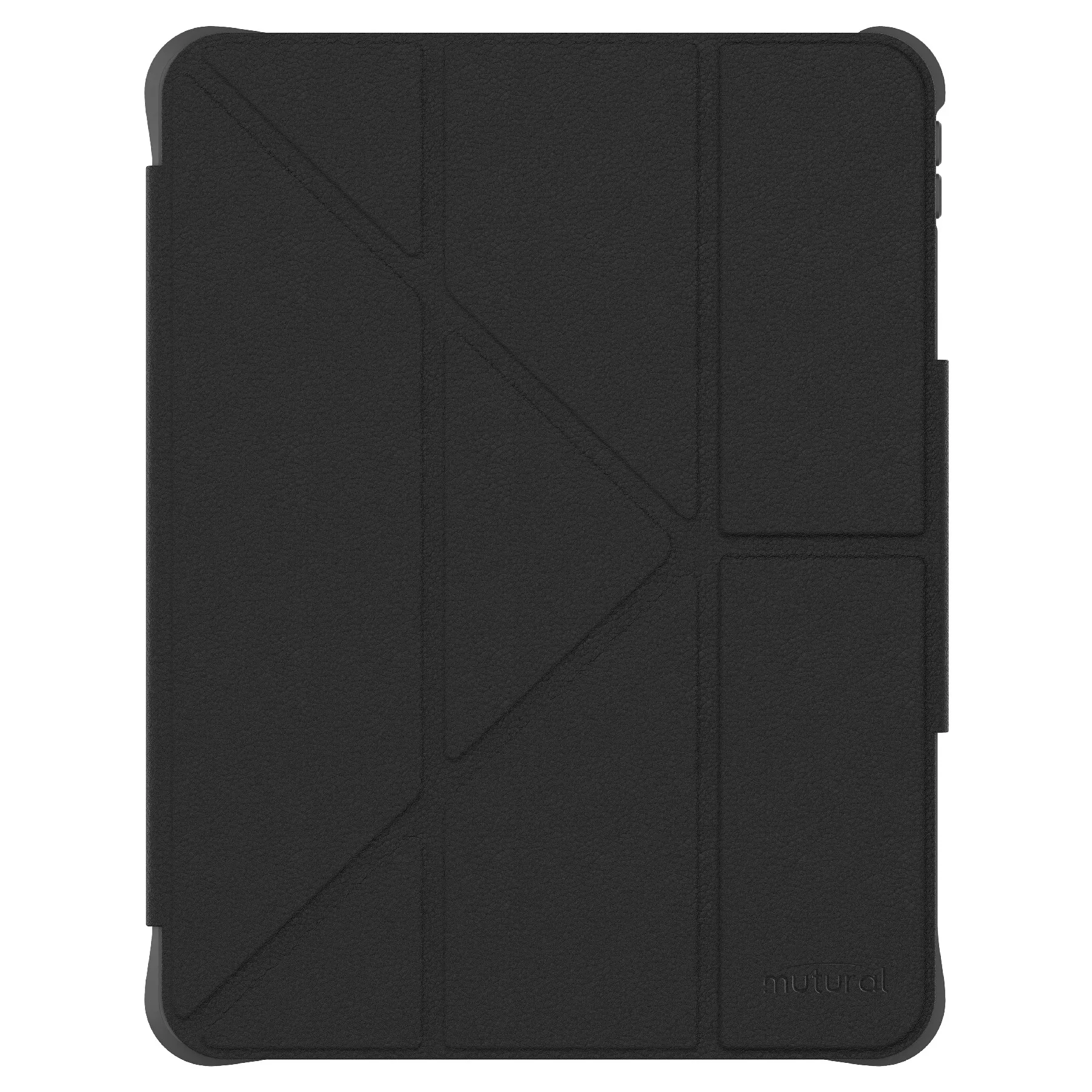 MUTURAL for iPad (2025) / iPad 10.9 (2022) Case with Pen Slot Stand Leather + PC + TPU Shockproof Tablet Cover - Black