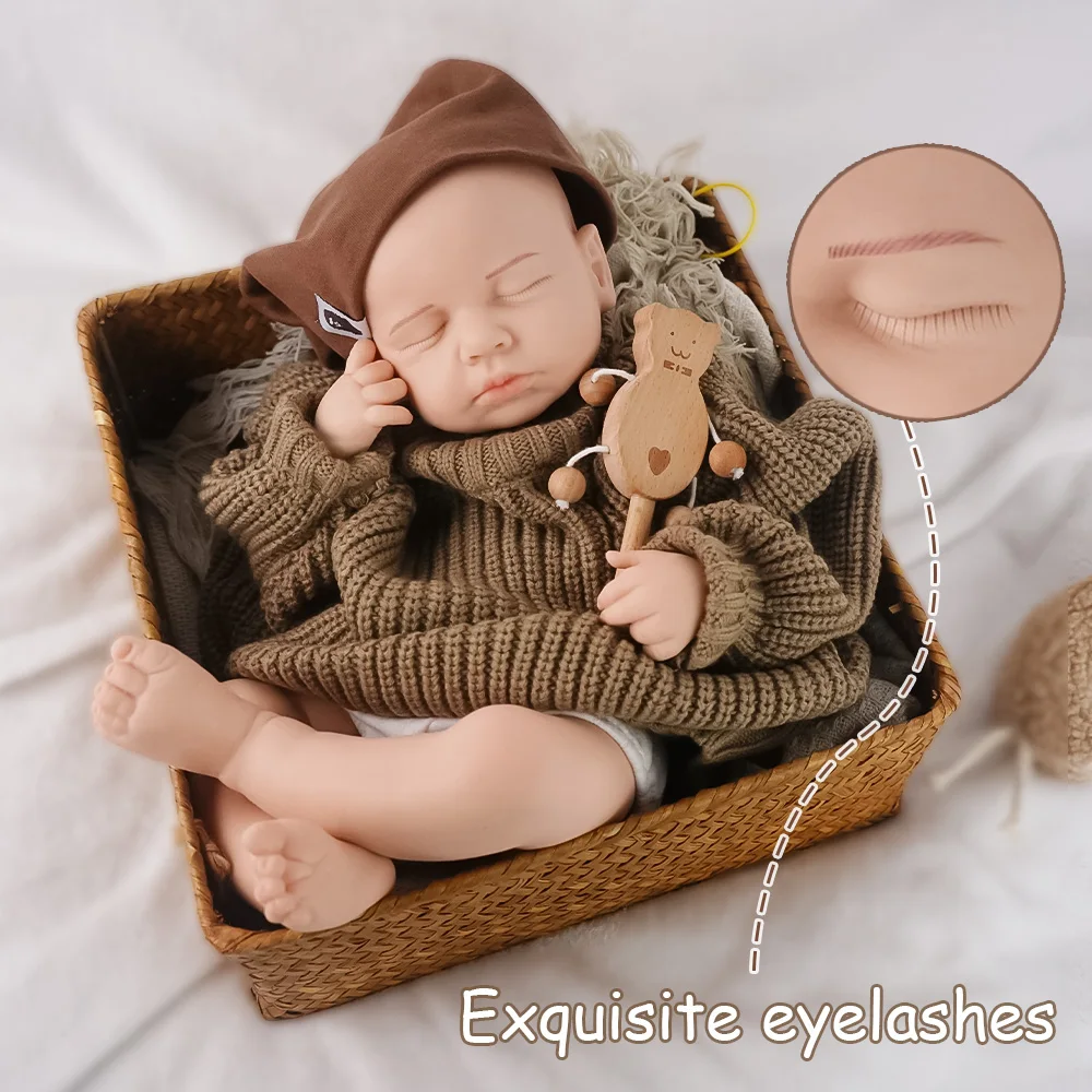 Dormir Principito "bebé recién nacido de silicona maciza de 19,3 pulgadas, 3,45 kg, peso súper real, estilo durmiente para bebé