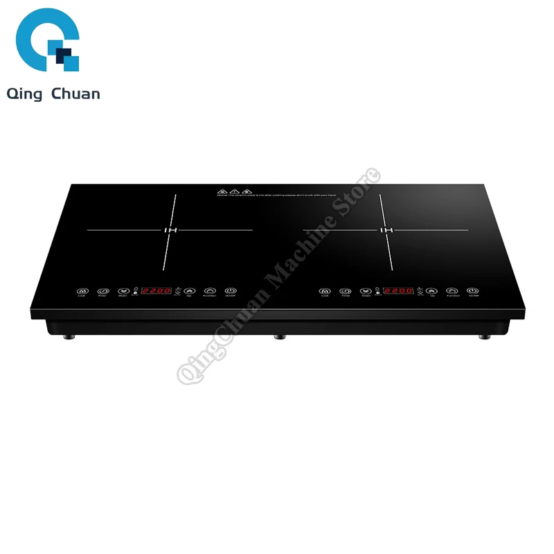 Cocina de Inducción de doble extremo para el hogar, horno doble integrado, multifuncional, de alta potencia, comercial