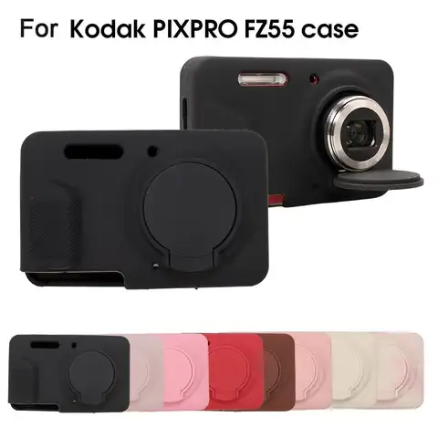 Silicone Skin Camera Case Body Protector With Lens Cover For Kodak FZ55 Digital Camera Anti-Fall Scratchproof Protective Case