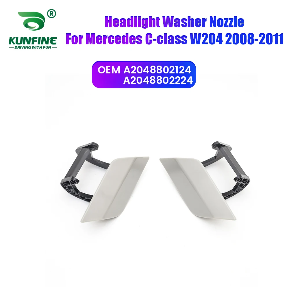 

Car Headlight Front Bumper Washer Spray Nozzle Jet Headlamp Pump Cover For Mercedes C-class 2008-2011 A2048802124 A2048802224
