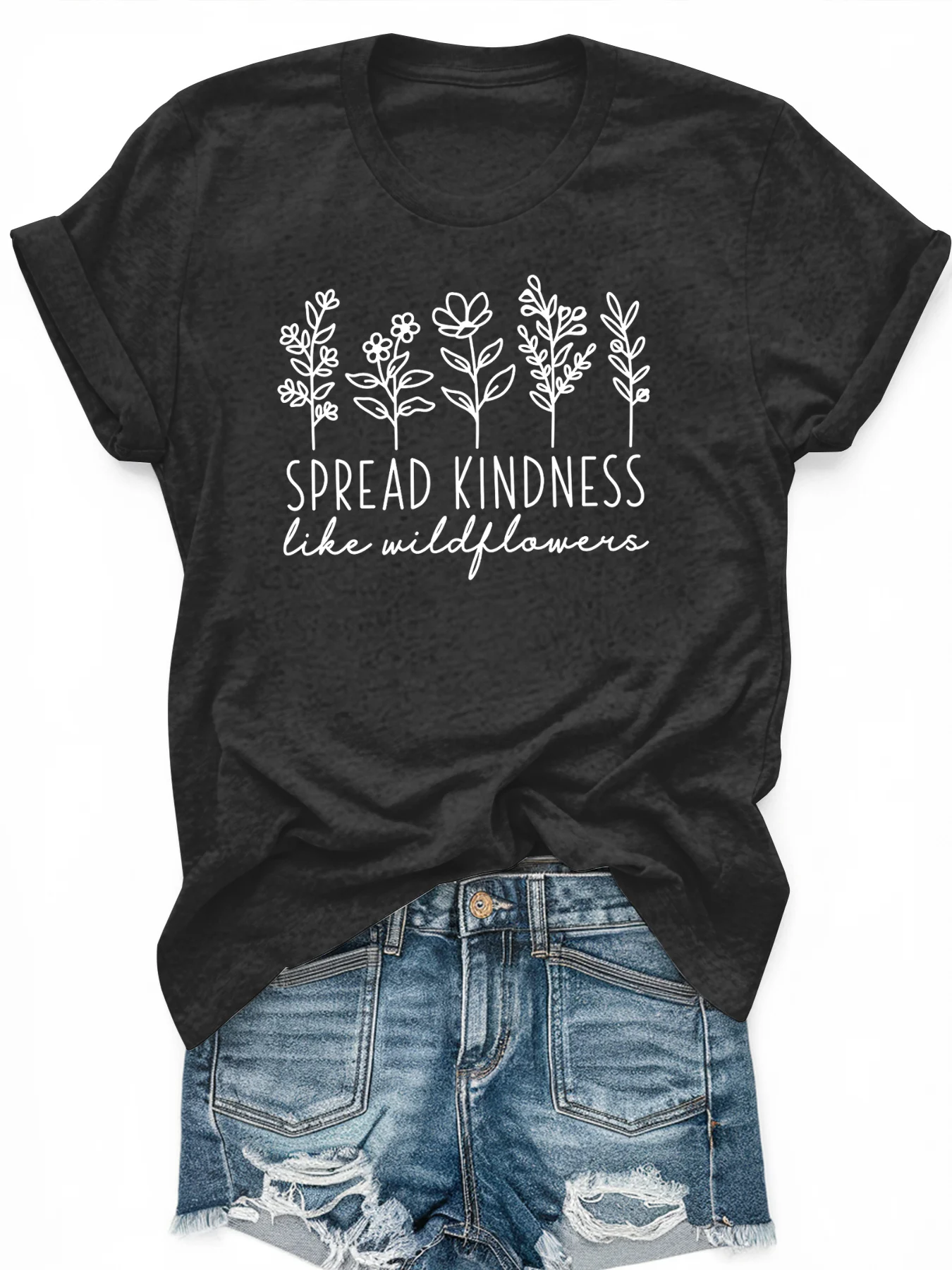 

Women's large-size printed short-sleeved T-shirt, loose and casual, soft, comfortable and breathable, outdoor sports