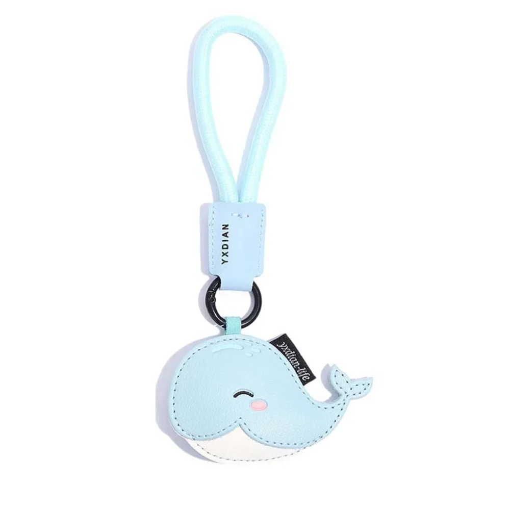 Fashion PU Leather Dolphin Keychain Ocean Animal Shark Dolphin Pendant Birthday Gifts Whale Car Keyring Students