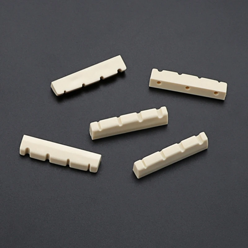 5 Pieces 42mm Acoustic Guitar Bridge Saddle String for 4 String Acoustic Guitar Bridge Saddle Nut Replacement Kits