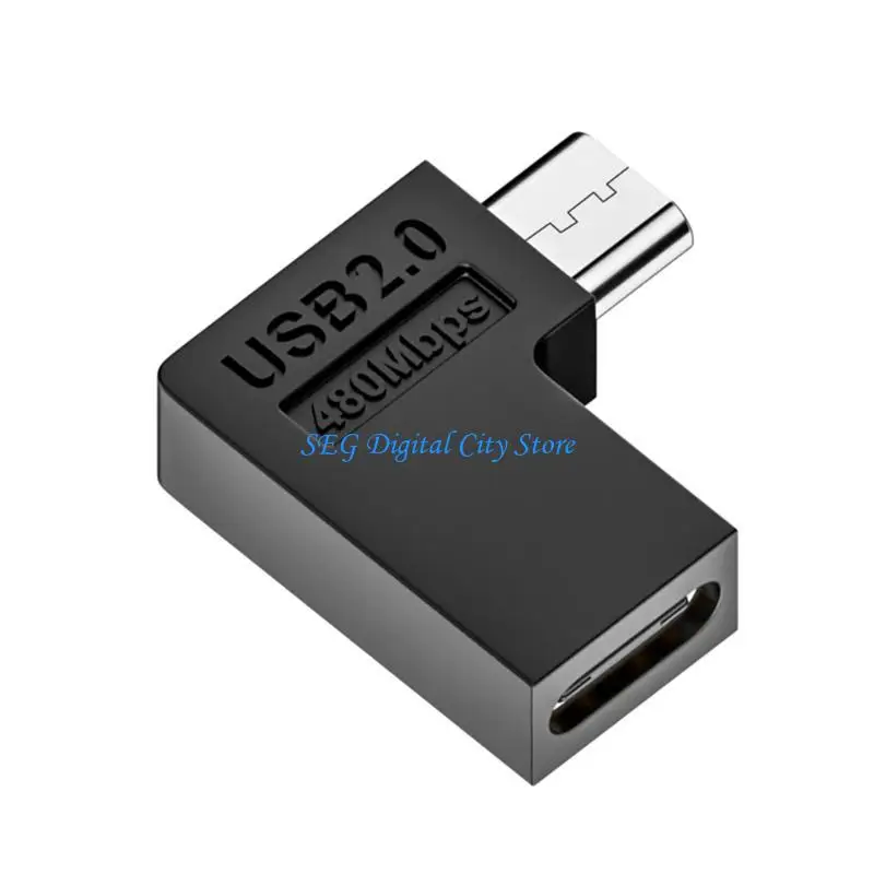 

U75B Micro USB Male to Type C Female Adapter Extension 90 Degree Extender