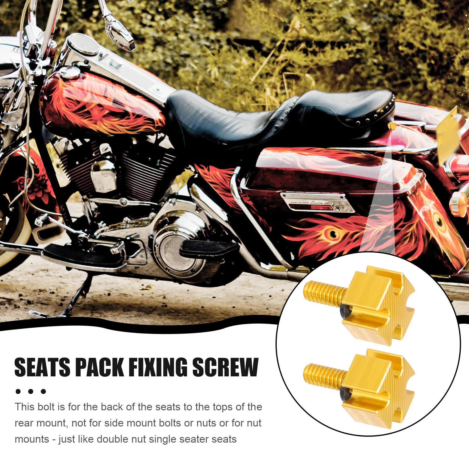 

2Pcs Professional Aluminum Motorcycle Cushion Bolts Quick Release Seat Fixing Screw Simple Elegant Design Motorcycle Parts