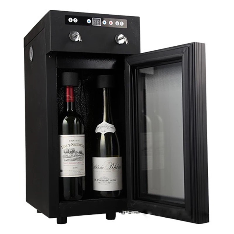 Dispensador de refrigerador de vino tinto de 7 a 18 ℃, refrigerador de escritorio de una sola Puerta, preservación de vacío de nitrógeno comercial, gabinete de nevera de vino de uva