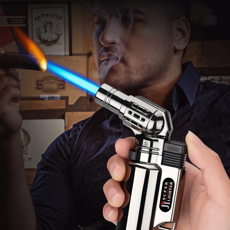 

Metal Windproof Turbo Gas Lighters Smoking Accessories Kitchen Cooking Jewelry Welding Cigarettes Lighters Gadgets For Men