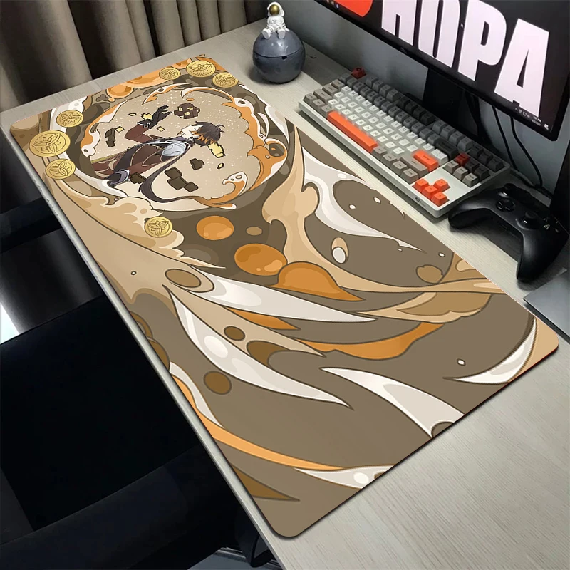 Genshin Impact Mouse Pad Anime Mousepad Laptop Office Gaming Carpets Notebook Play Mats Natural Rubber Table Pads Gamer Desk Mat