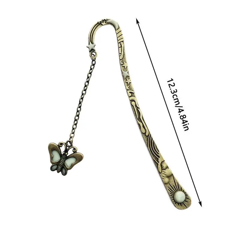 Retro Luminous Metal Bookmark Butterfly Dragonfly Bookmark Children Stationery Student Gift