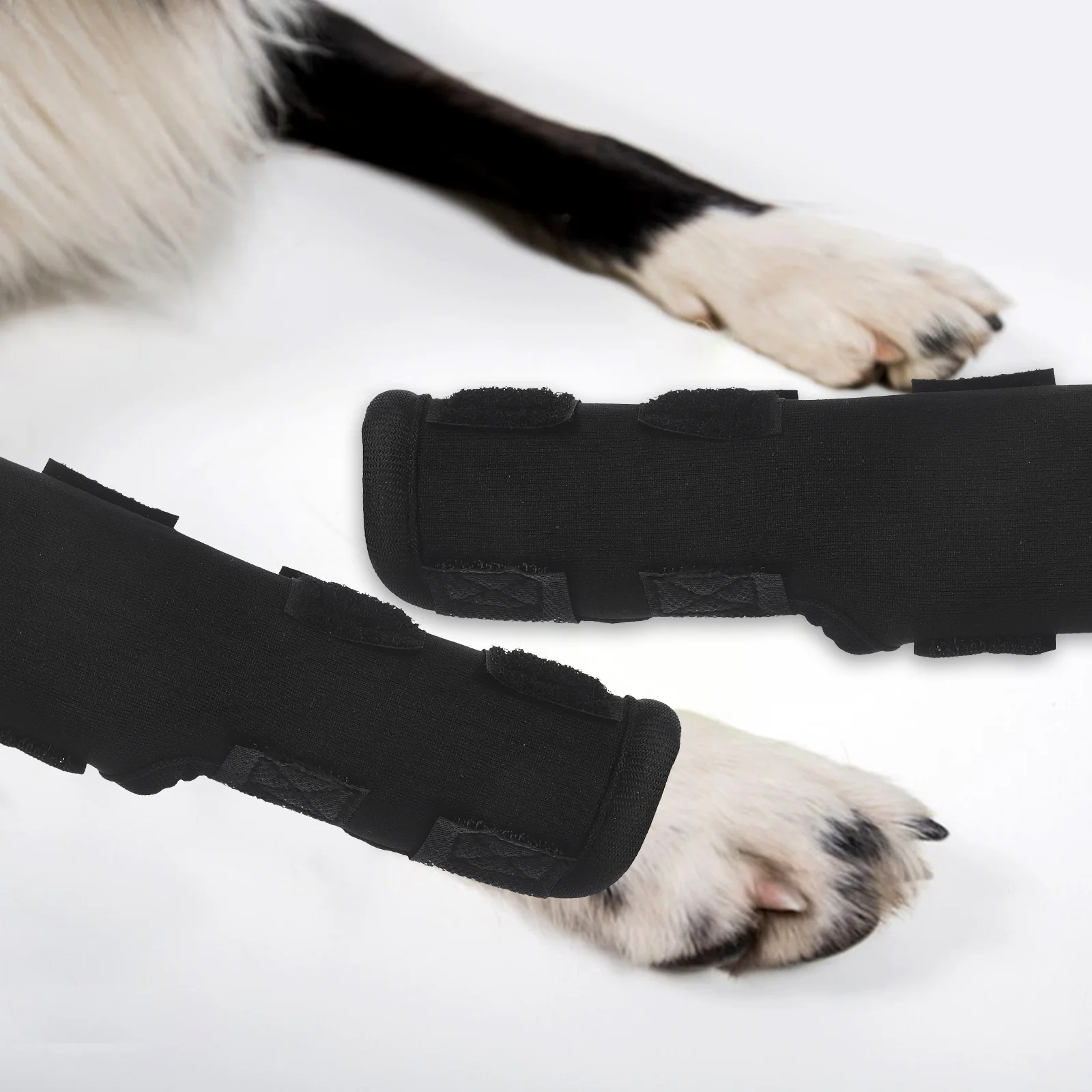 

1Pair Canine Leg Brace Soft Comfortable Wrap for Rear Front Leg Support Hock Joint Protection Injury Healing Mobility Aid